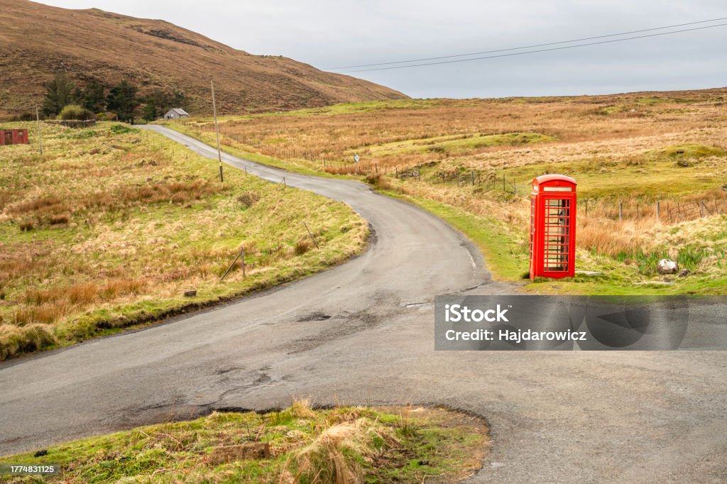 Stunning panorama, view of Scottish landscape, Highlands, Scotland, Isle of Sky Awe Stock Photo