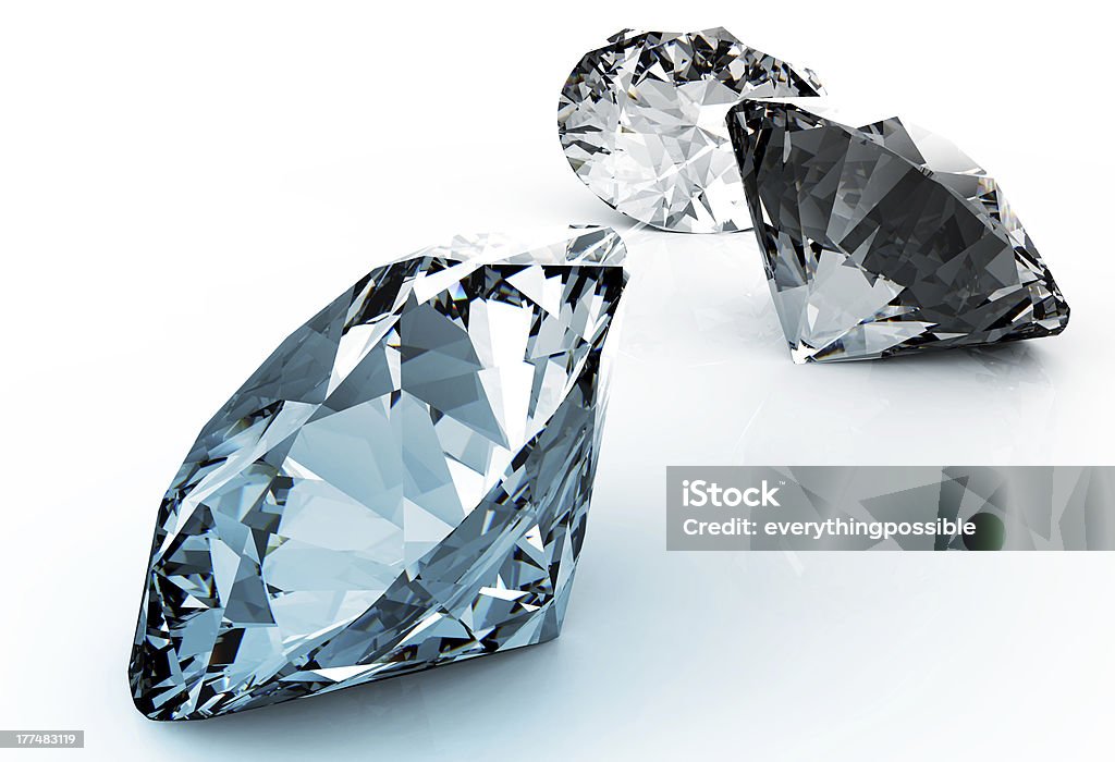 Niebieski diament na czarnym - Zbiór zdjęć royalty-free (Biżuteria)