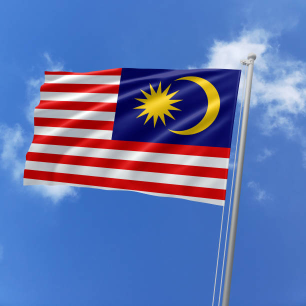 istock Malaysia flag fluttering in the wind on sky. 1774846950