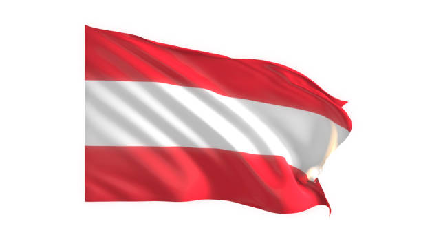 istock Austria national flag on white background. 1774859557