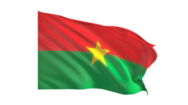 istock Burkina Faso national flag on white background. 1774860672