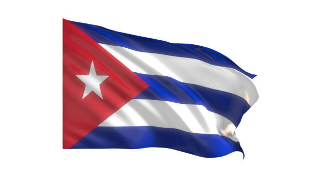istock Cuba national flag on white background. 1774861509