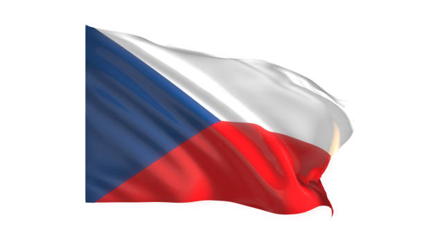 istock Czech Republic national flag on white background. 1774861787