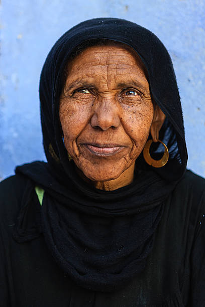 istock Old Muslim woman in Southern Egypt 177486210