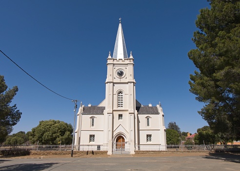 Bethulie, South Africa - September 12, 2019: Dutch Reformed Church in the small town of Bethulie in the Free State Province, South Africa