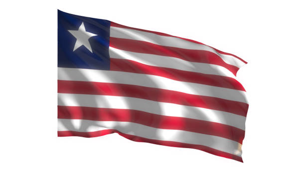 istock Liberia national flag on white background. 1774874148