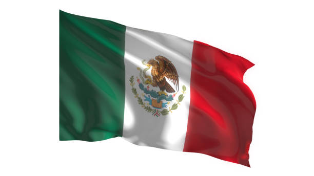 istock Mexico national flag on white background. 1774874716
