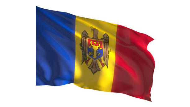 istock Moldova national flag on white background. 1774874977
