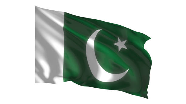 istock Pakistan national flag on white background. 1774876307