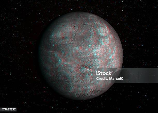 3 D Sistema Solare Serie Mercury Con Stelle In Background - Fotografie stock e altre immagini di Pianeta