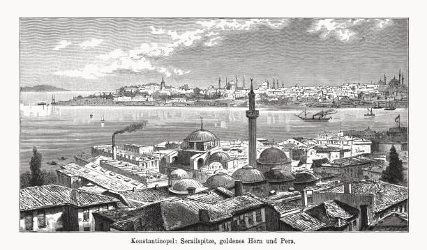 istock Historical view of Constantinople (Istanbul), Turkey, wood engraving, published 1894 1774879635