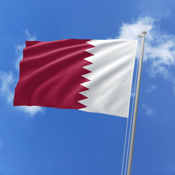 istock Qatar flag fluttering in the wind on sky. 1774884026