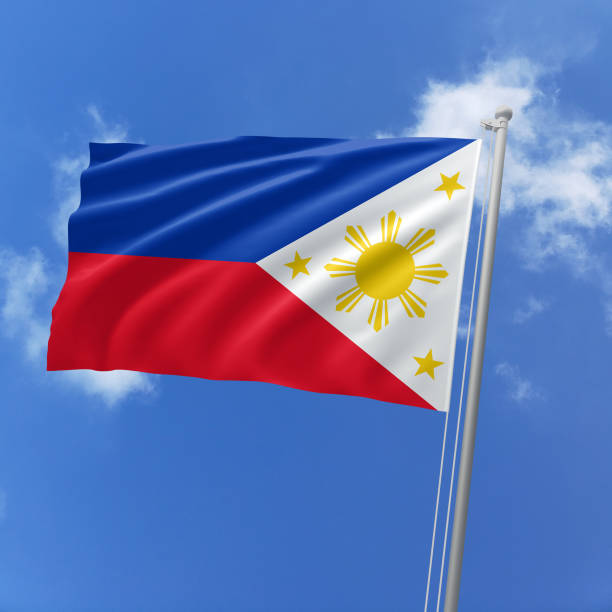 istock Philippines flag fluttering in the wind on sky. 1774884031