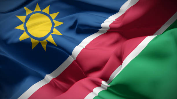 istock Close-up view of Namibia National flag. 1774894875