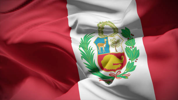 istock Close-up view of Peru National flag. 1774896992