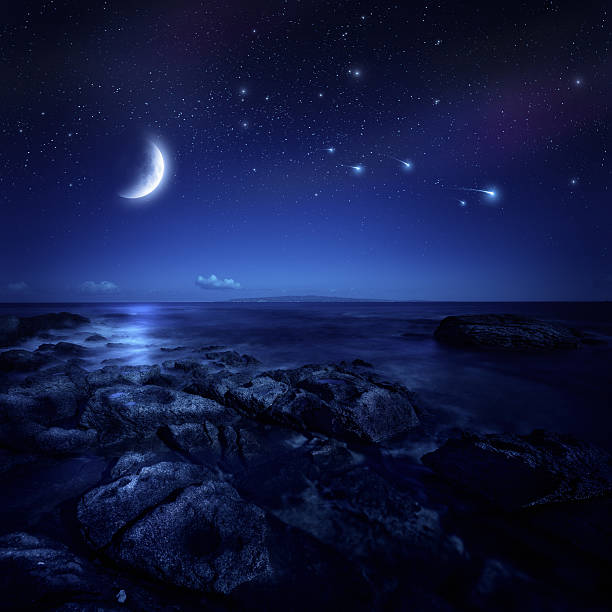 istock Night shot of sea 177490056