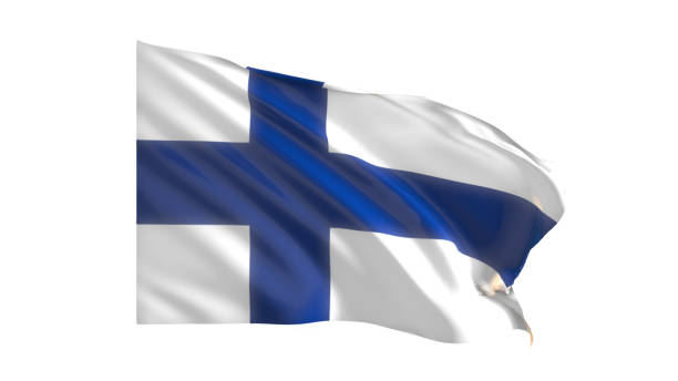 istock Finland national flag on white background. 1774903022