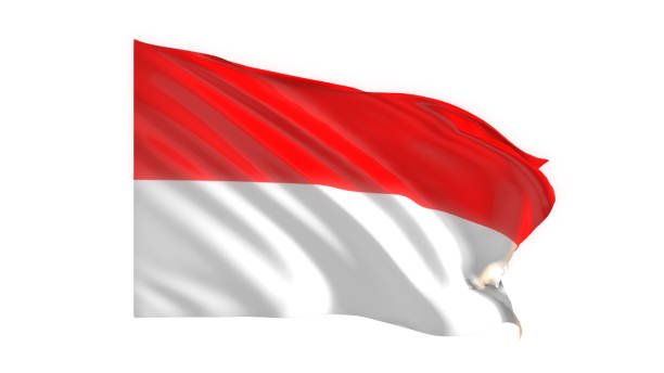 istock Indonesia national flag on white background. 1774904111