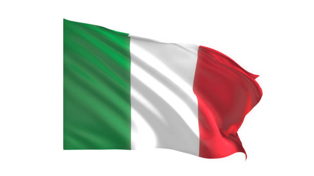 istock Italy national flag on white background. 1774904140
