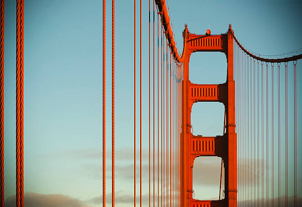 Golden Gate bridge bei Sonnenuntergang – Foto