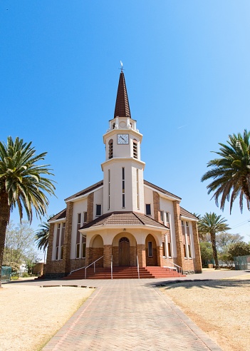Winburg, South Africa - September 13, 2019: The Dutch Reformed Church - Rietfontein in Winburg in the Free State Province, South Africa