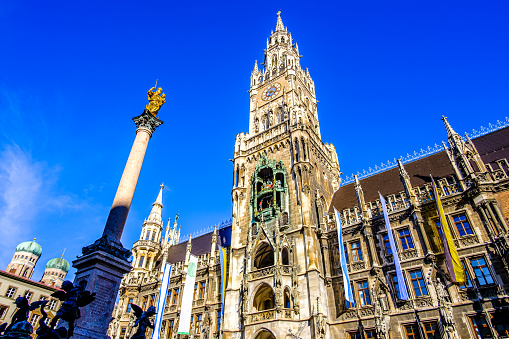 famous city hall in munich - bavaria - germany