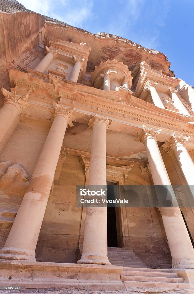 Außenansicht von den Treasury-Denkmal in antiken Stadt Petra - Lizenzfrei Antiquität Stock-Foto