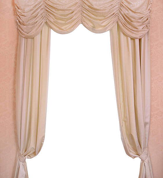 istock Luxury curtain with a copy-space in the middle 177491271