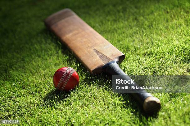 Cricket Bat And Ball Stock Photo - Download Image Now - Cricket Bat, Sports Ball, Sport