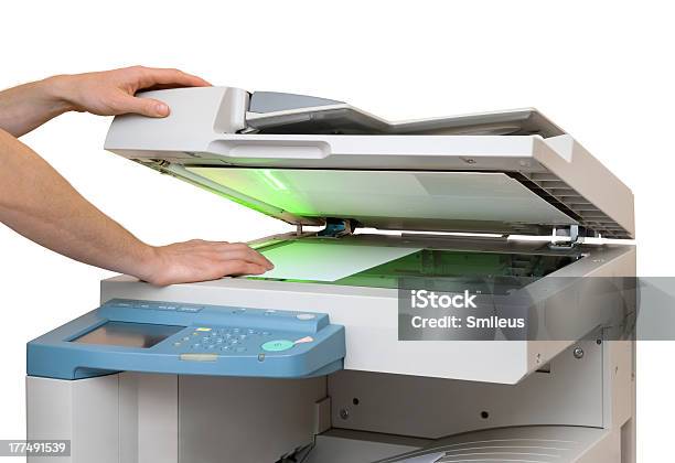 Working With A Copier Stock Photo - Download Image Now - Activity, Bureaucracy, Business