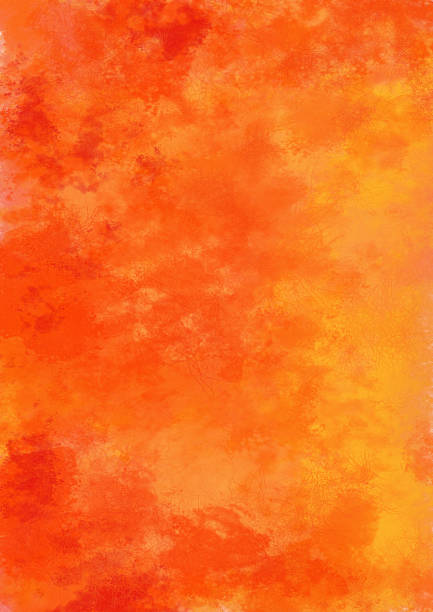 Watercolour Style Red Orange Background Texture stock photo