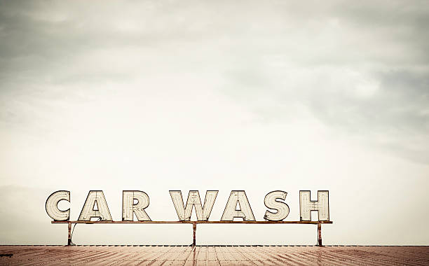 De lavagem de carro retrô - foto de acervo