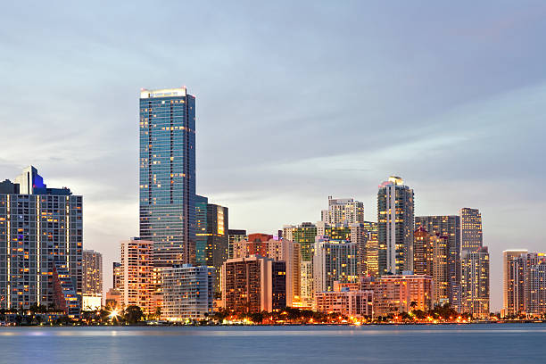 istock Miami Florida sunset over downtown buildings 177493067