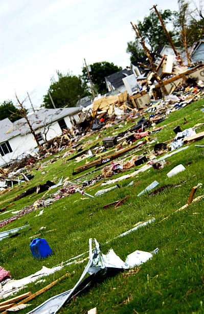 Storm damage stock photo