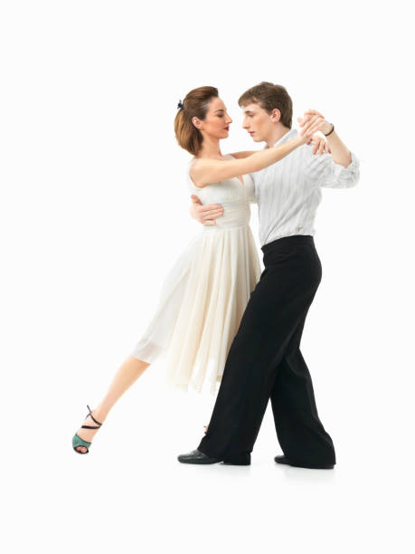 istock passionate dancing couple on white background 177493506