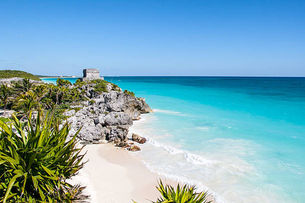トゥルムビーチ - yucatan travel tropical climate mexico ストックフォトと画像