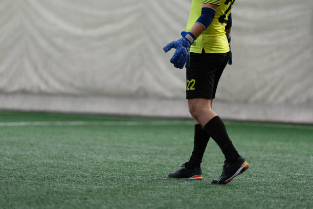 istock Arena soccer goalkeeper on the artificial grass field. 1774946861