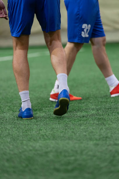 istock Five-a-side players walking on mini soccer terrain during the match. 1774947394