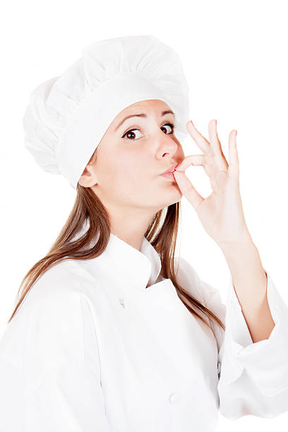 istock Girl in chef unigorm 177495117