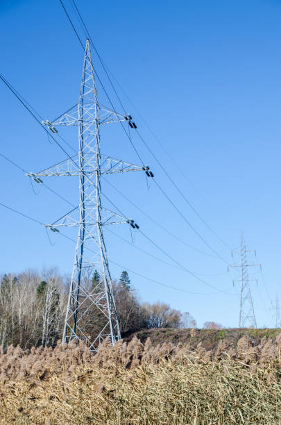 istock Electric pylons in residential area 1774956696