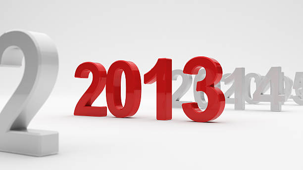New year 3d illustration of 2013 year on white background. Soft focus 2013 stock pictures, royalty-free photos & images