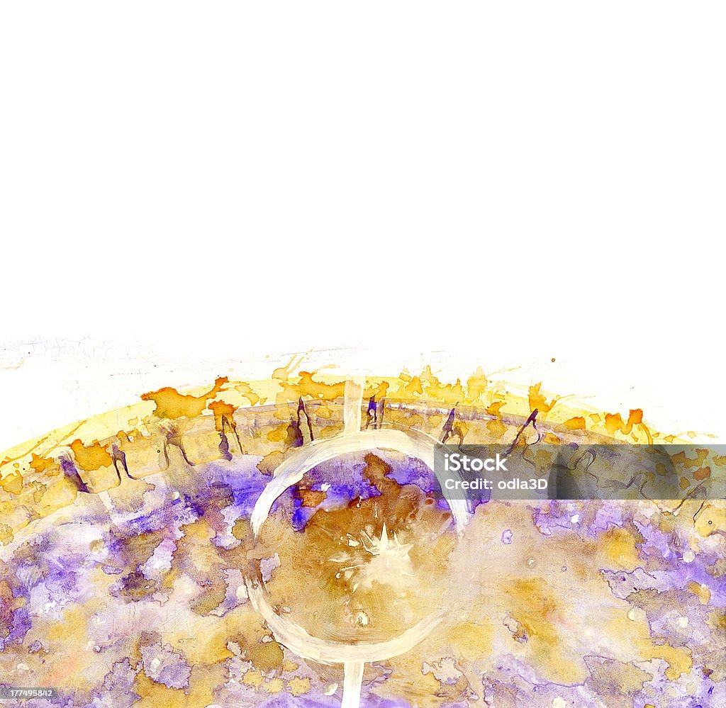 Contorno de fundo amarelo e roxo - Royalty-free Abstrato Foto de stock