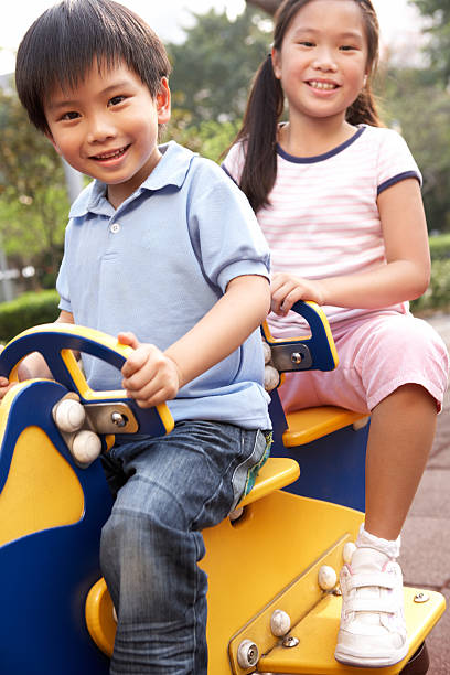 istock Two Chinese Children Playing In Playground 177496003