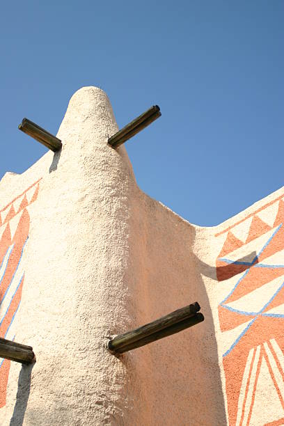 Detail of African building rooftop