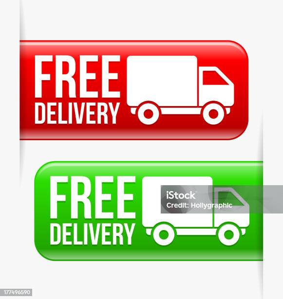 Free Delivery Stock Illustration - Download Image Now - Billboard Posting, Business, Button - Sewing Item