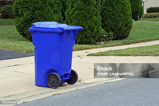 Curbside Recycling Stock Photo - Download Image Now - Curb, Recycling, Recycling Bin