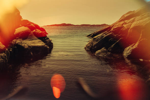 Granite rock coast of Norway