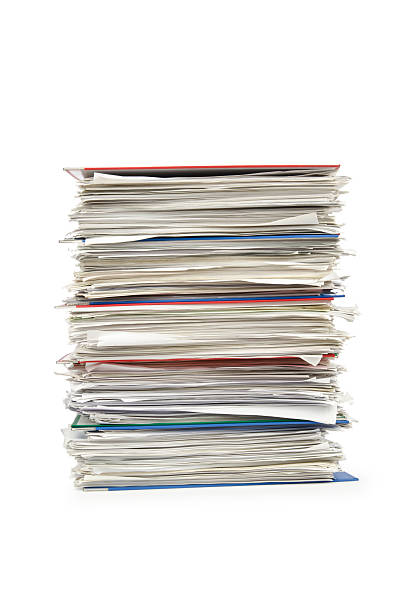 istock Pile of papers on white 177498178