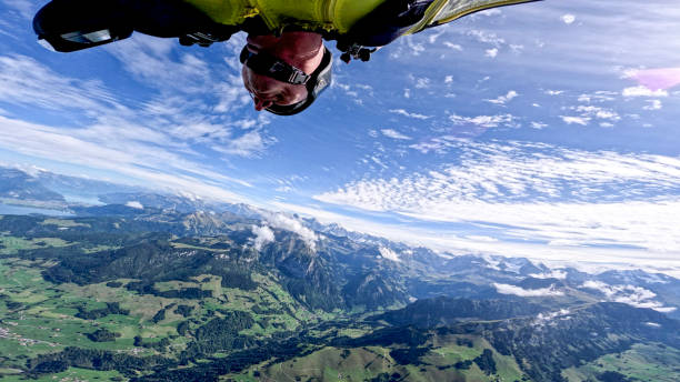 istock Wingsuit flier soars above Swiss mountains 1774984948