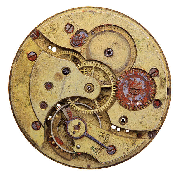 istock Close-up of a vintage rusty clock 177498991
